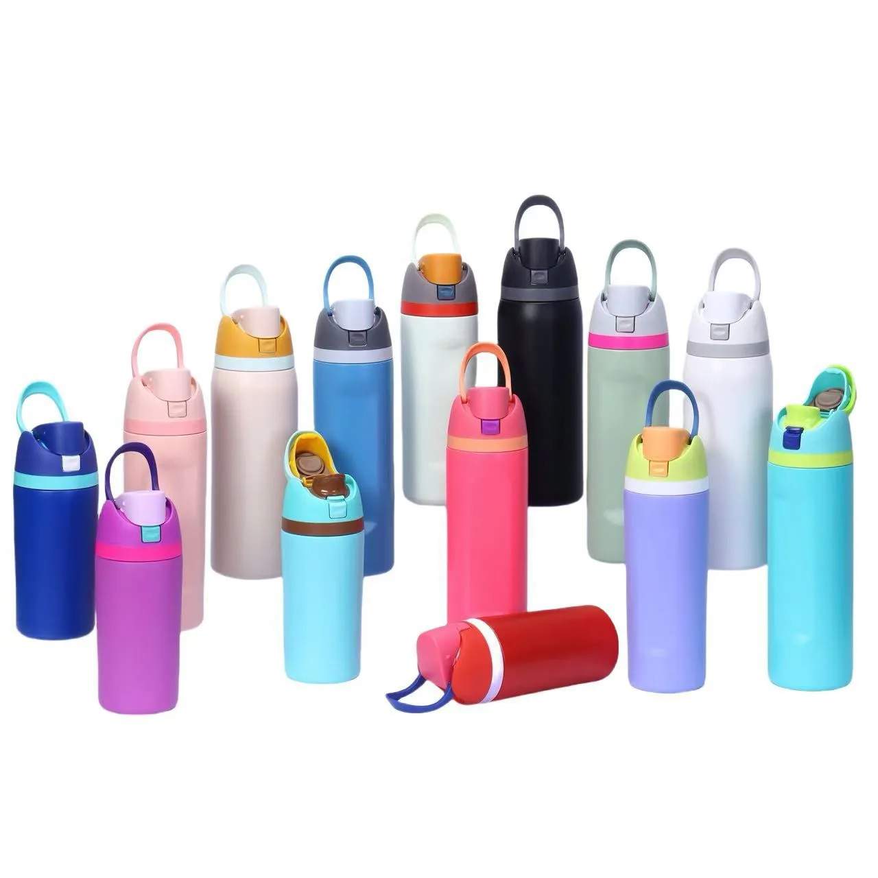 Sports Water Bottle with Straw Lid & Dual-Drink Lid — 16oz / 19oz / 24oz / 32oz 2