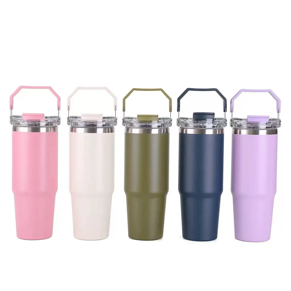 Stainless Steel Car Tumbler with Dual-Drink Lid — 30oz / 887ml 2