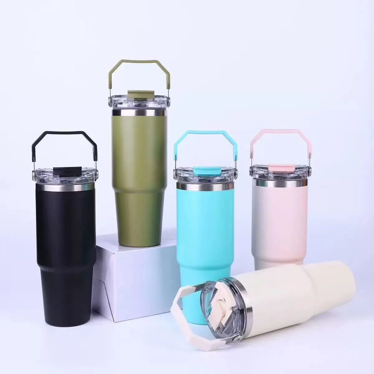 Stainless Steel Car Tumbler with Dual-Drink Lid — 30oz / 887ml 3