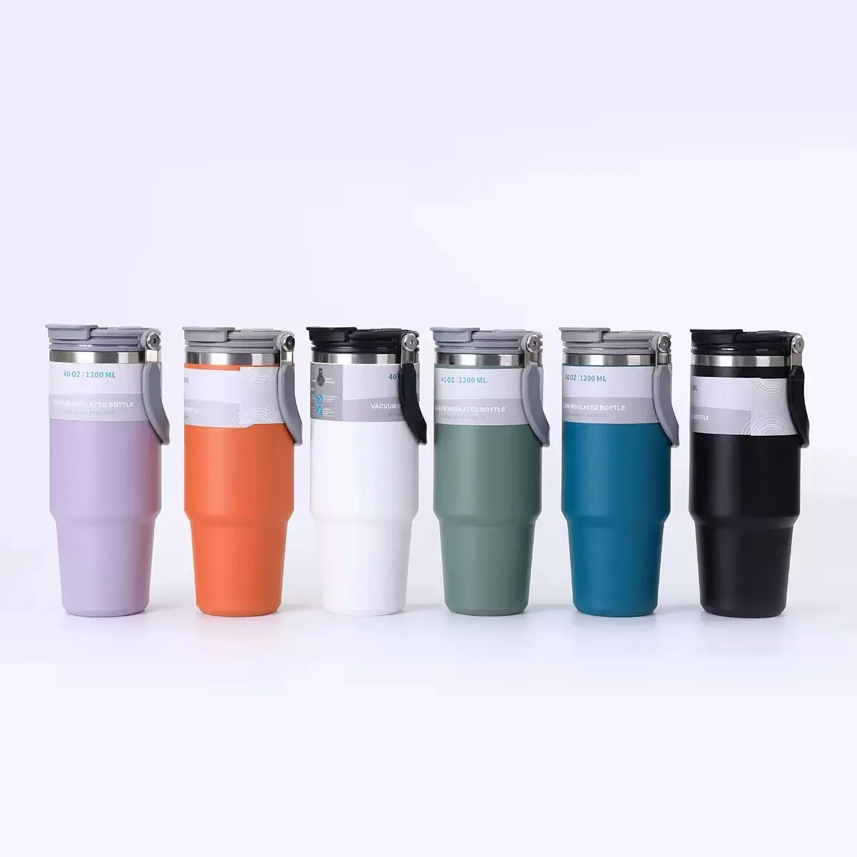 304 Stainless Steel Car Tumbler with Handle & Straw Lid & Dual-Drink Lid — 30oz / 887ml 4