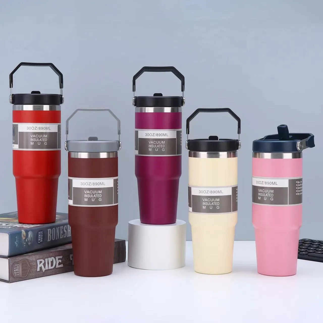 304 Stainless Steel Car Tumbler with Straw Lid — 30oz / 887ml 4