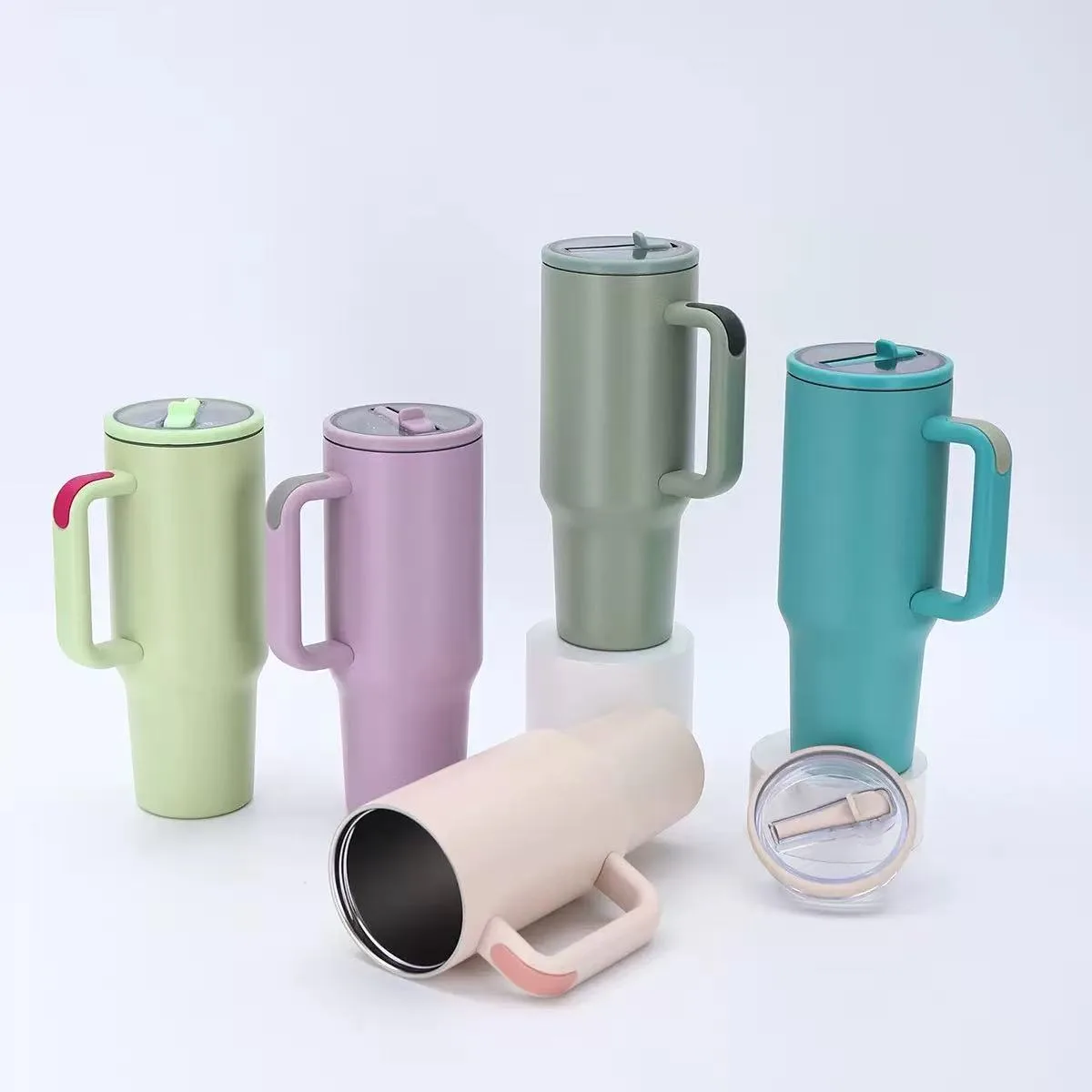 304 Stainless Steel Car Tumbler with Handle — 40oz / 1183ml