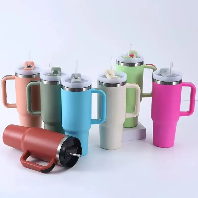 Car Tumbler with Handle & Straw Lid & Sublimation-Ready — 40oz / 1183ml 4