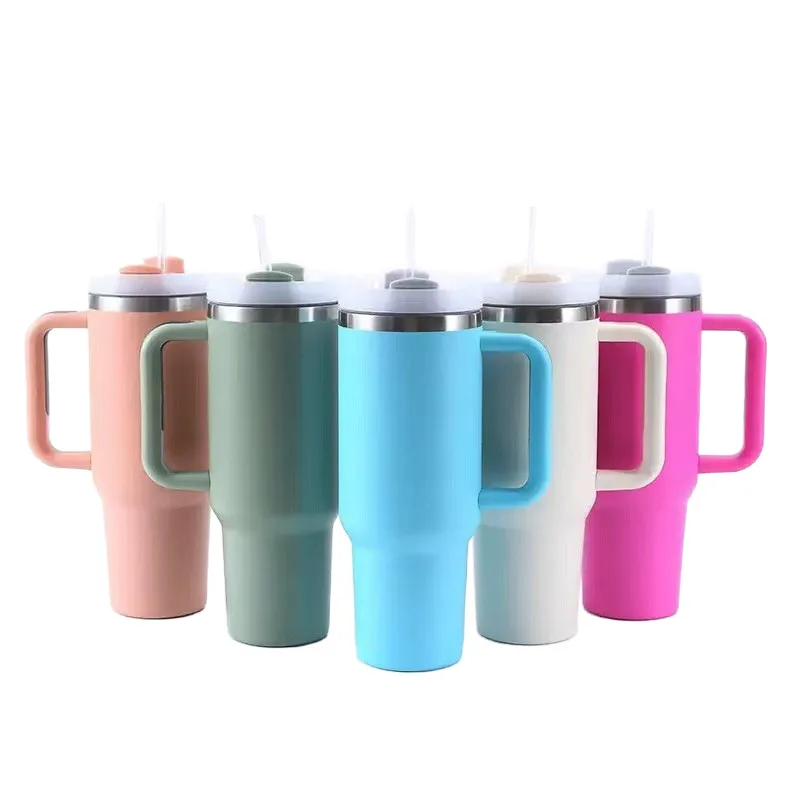 Car Tumbler with Handle & Straw Lid & Sublimation-Ready — 40oz / 1183ml 5
