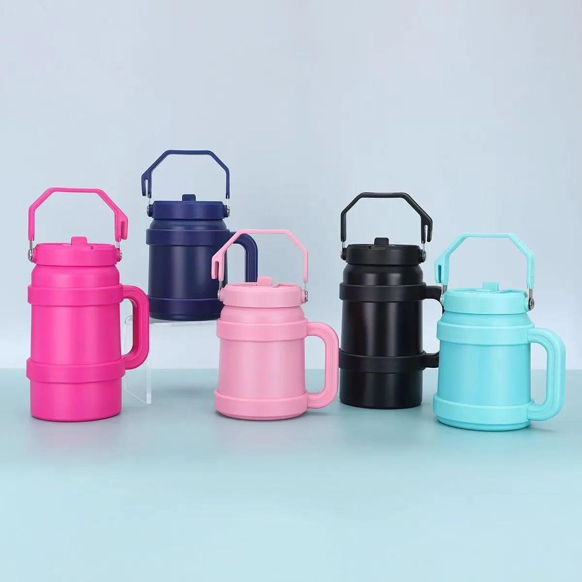 304 Stainless Steel Car Tumbler with Handle & Straw Lid — 50oz / 1479ml 3