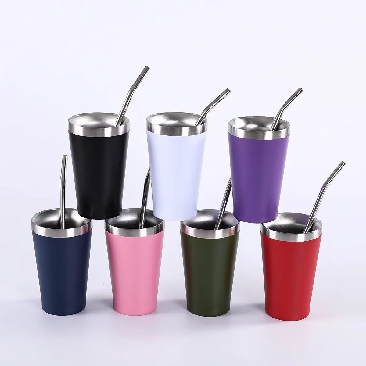304 Stainless Steel Yerba Mate Cup Set with Handle — 64oz / 1893ml 3