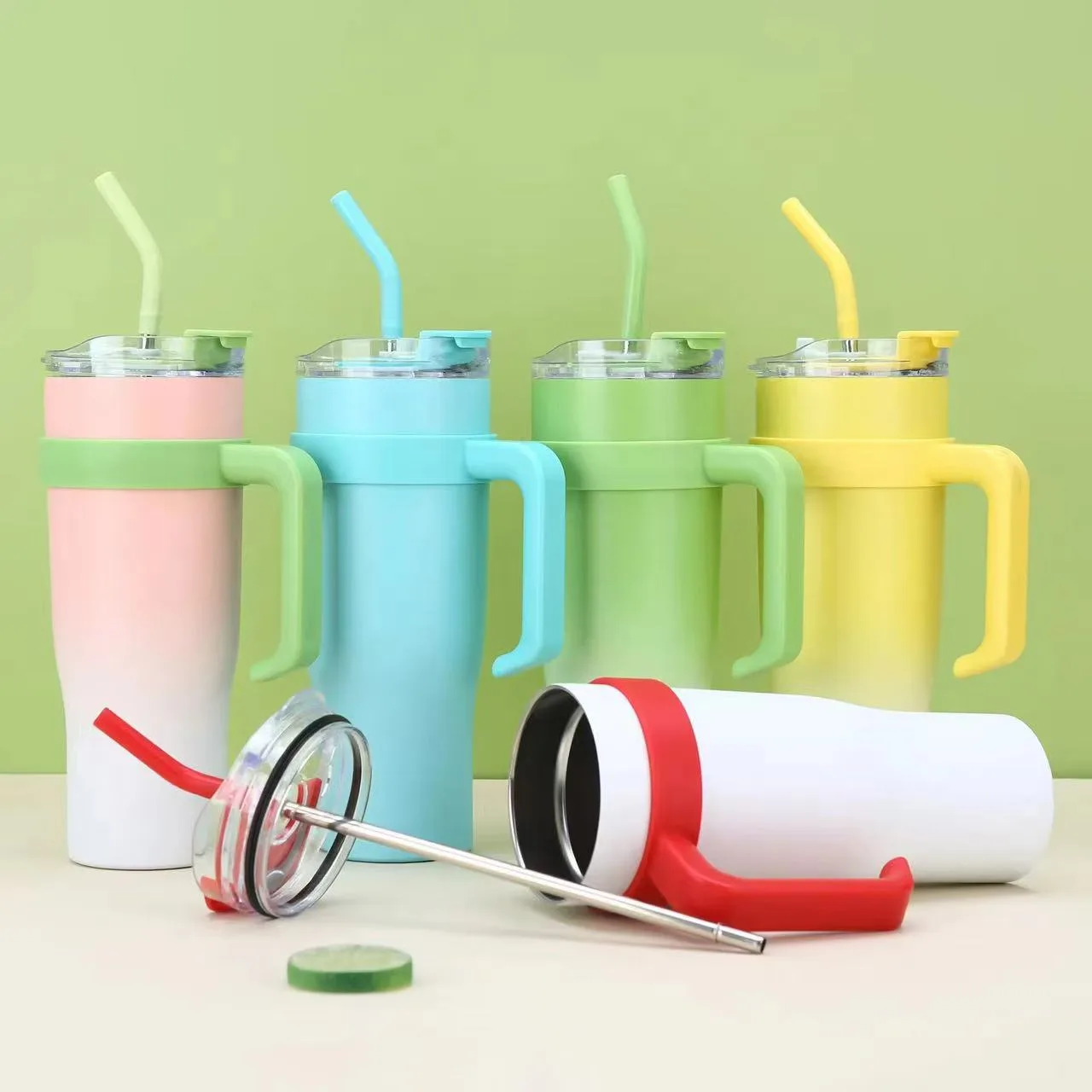Stainless Steel Car Tumbler with Dual-Drink Lid 2
