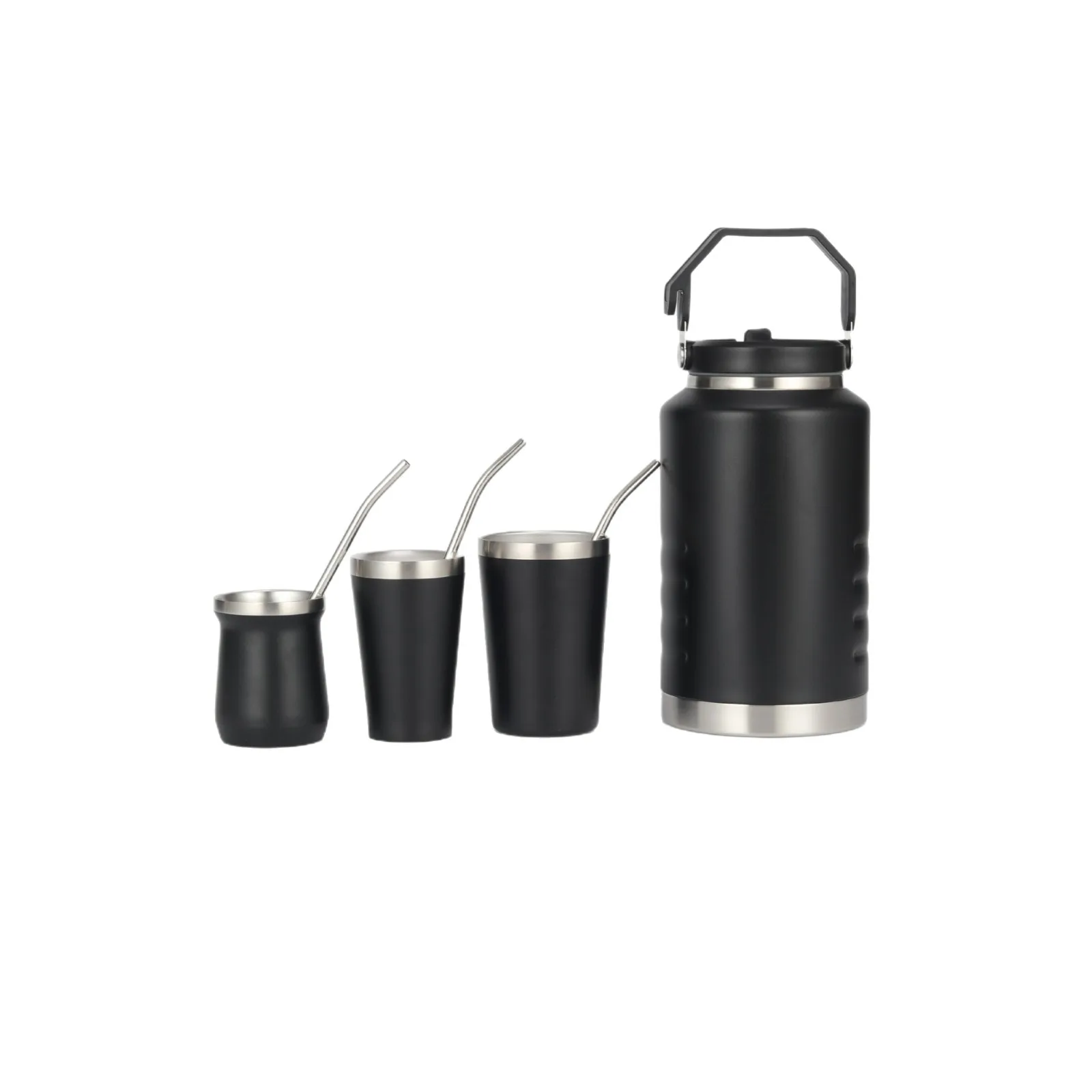 304 Stainless Steel Insulated Ice Bucket with Handle and Double Lid 5