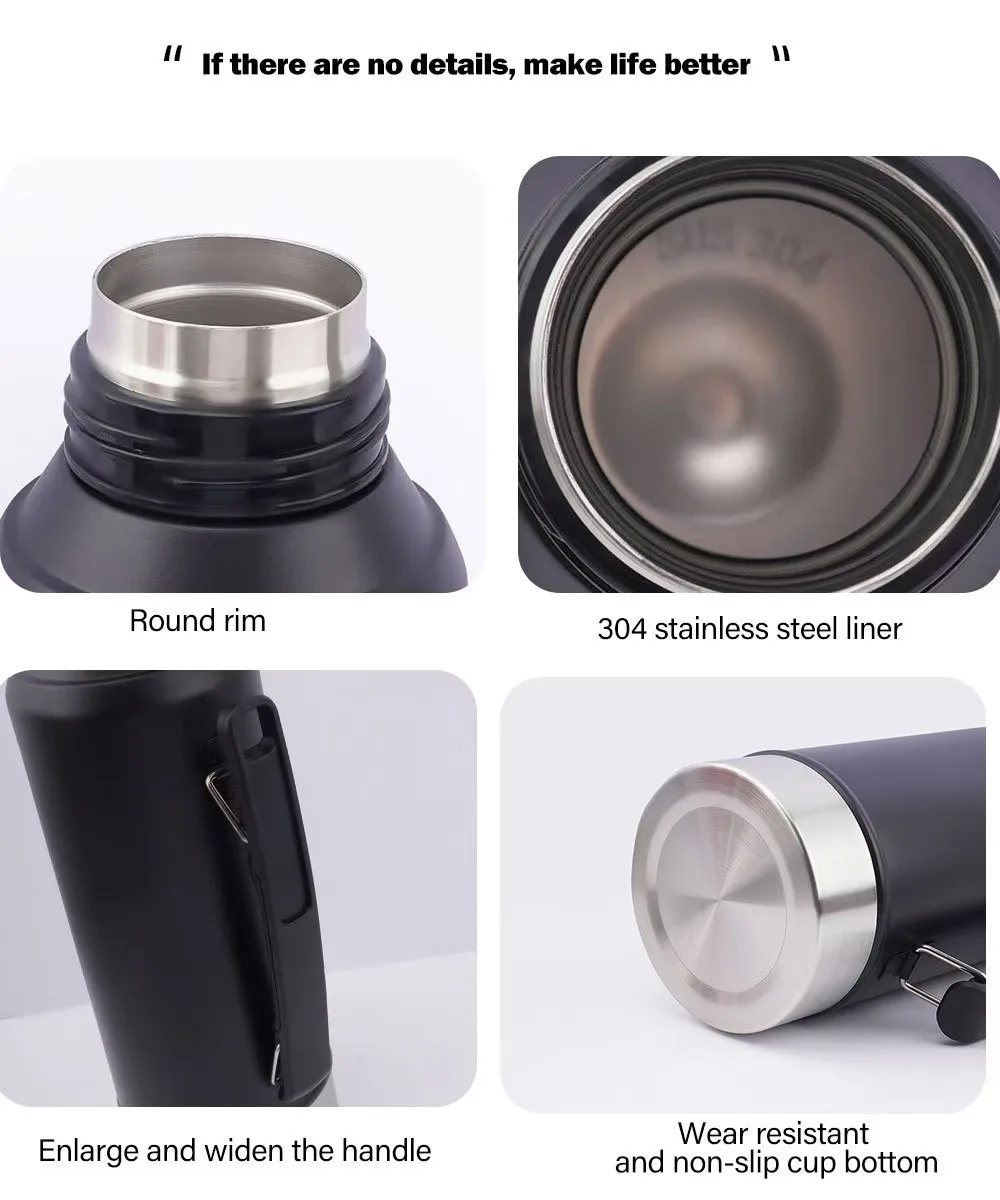 304 Stainless Steel Large-Capacity Bottle with Handle 5