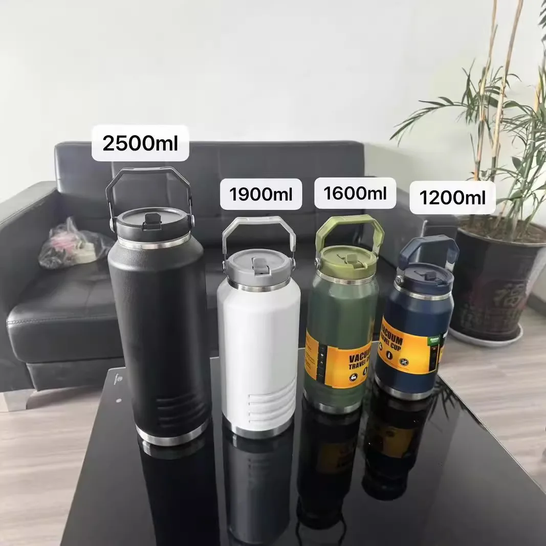304 Stainless Steel Large-Capacity Bottle with Handle & Straw Lid 5