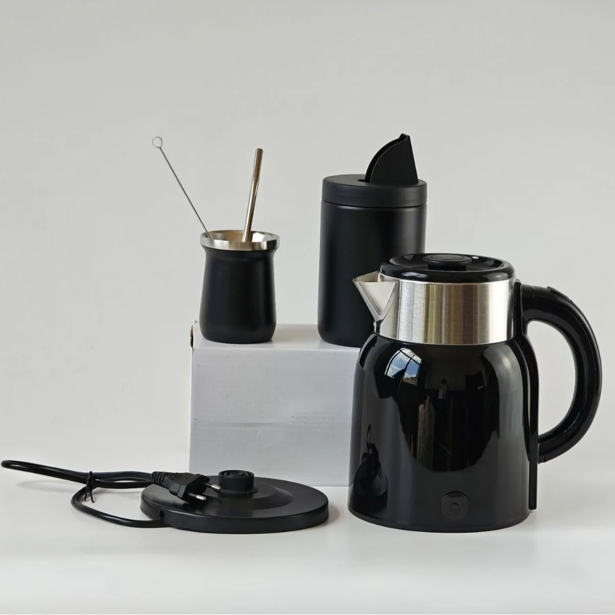 Yerba Mate Cup Set with Handle & Straw Lid 2