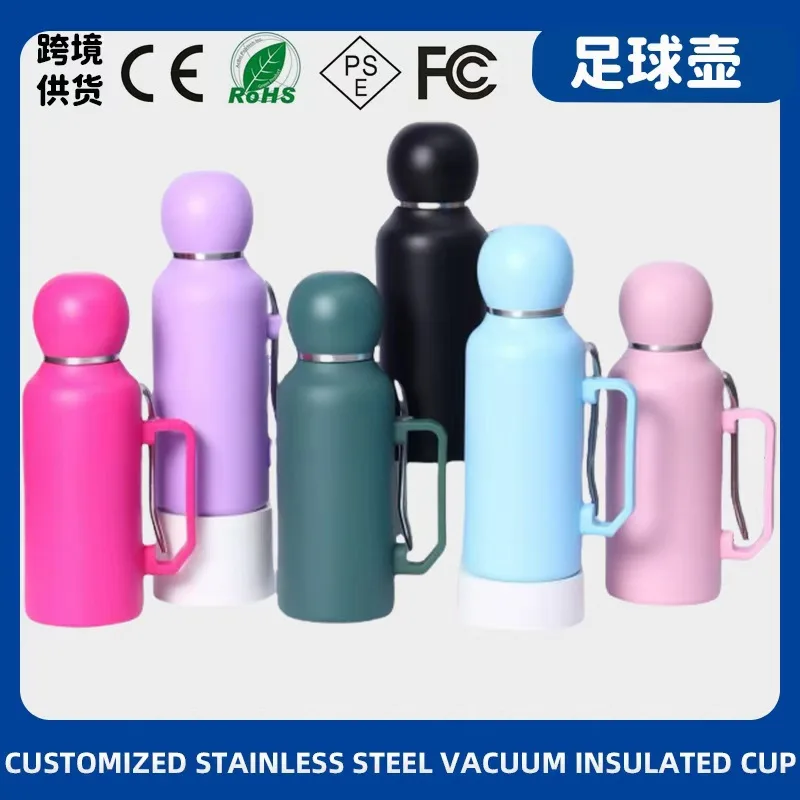 304 Stainless Steel Sports Water Bottle with Straw Lid & Stirring Straw