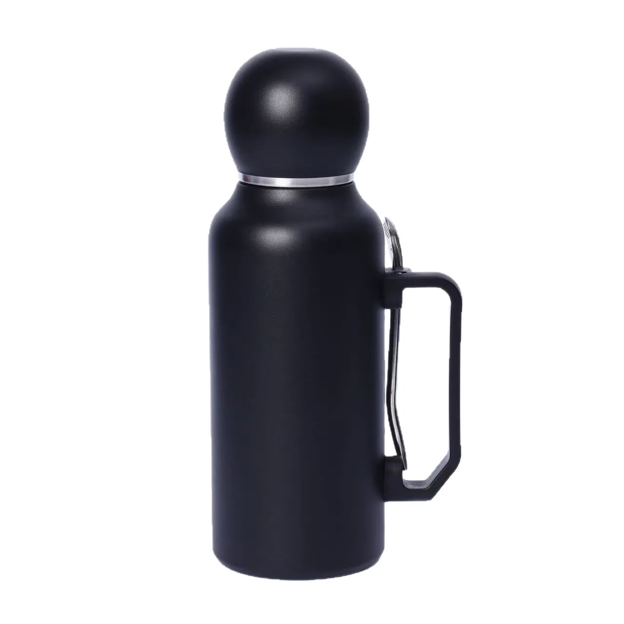 304 Stainless Steel Sports Water Bottle with Straw Lid & Stirring Straw 5