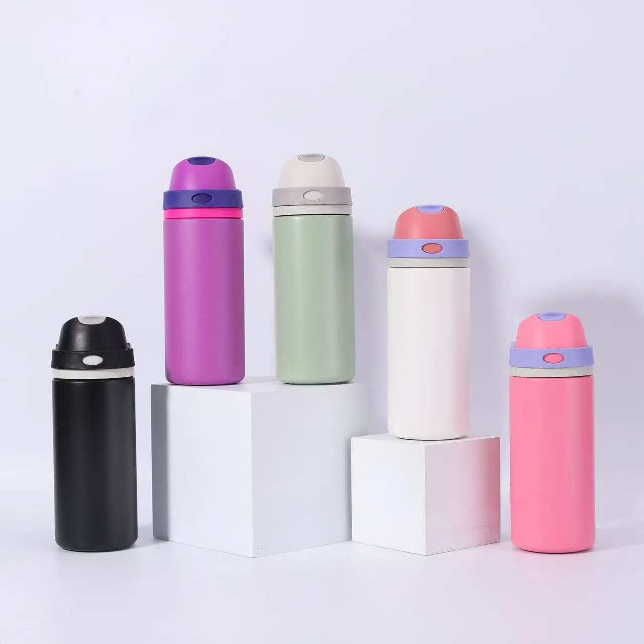 304 Stainless Steel Vacuum Flask with Handle & Dual-Drink Lid 3